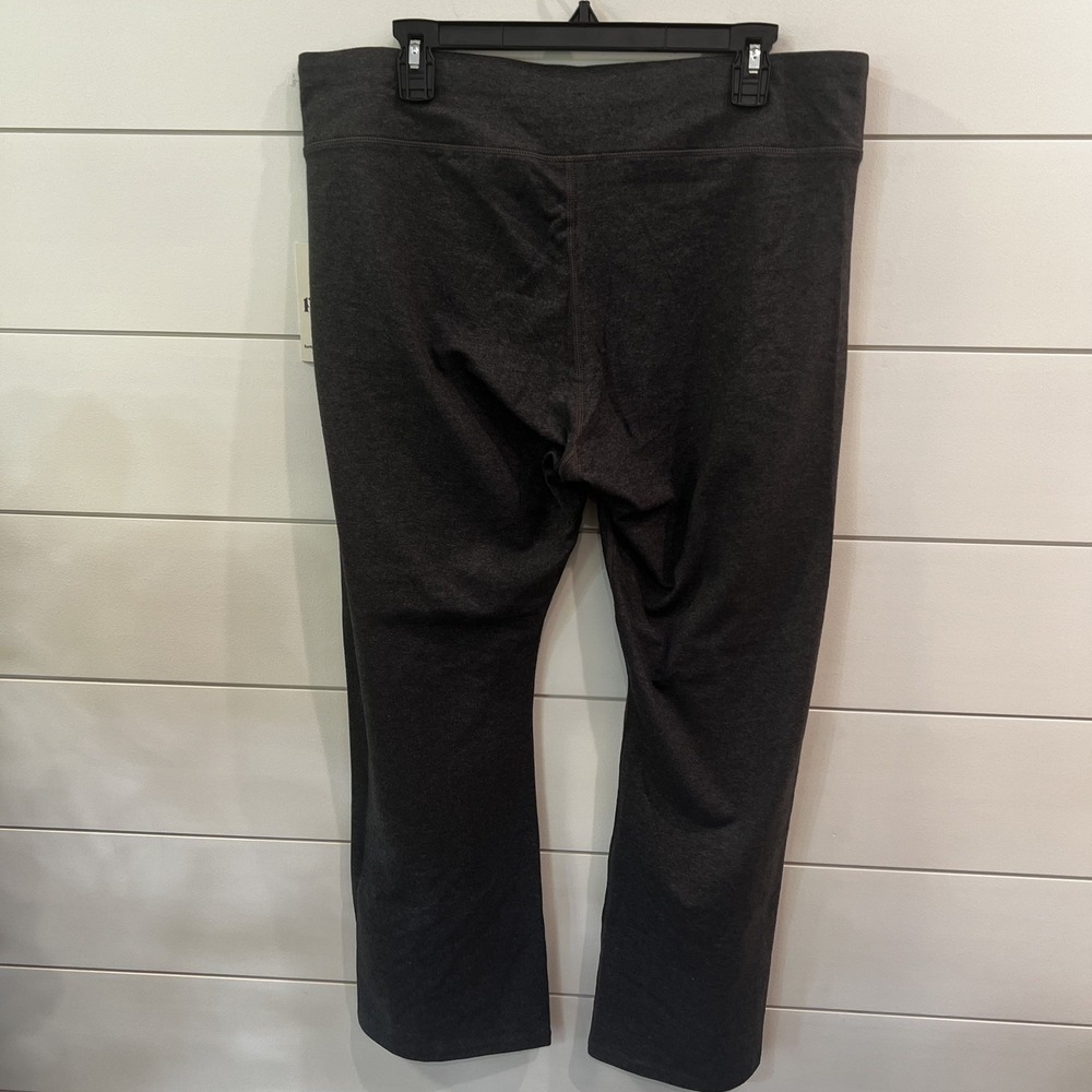 Pact Womens On the Go-To Cropped Bootcut Legging Size XXL Organic Cotton Gray - Picture 2 of 5